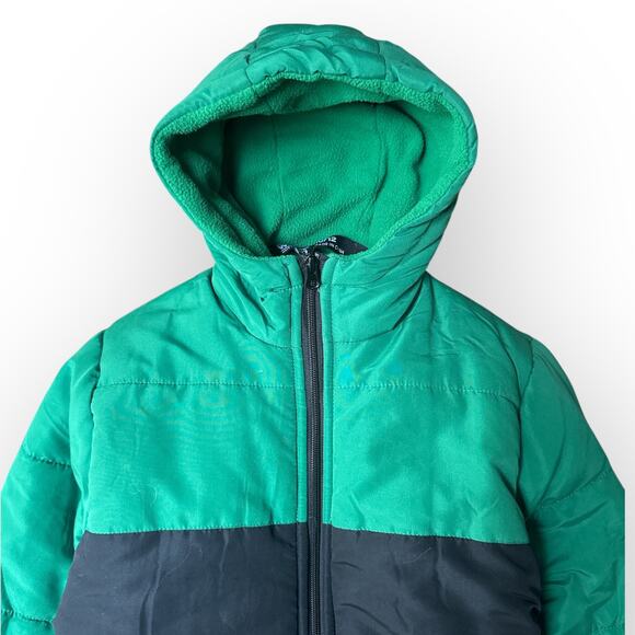 Operation Warm Quilted Color Block Boy’s Winter Jacket, Size 10/12, Green Black - Picture 4 of 8